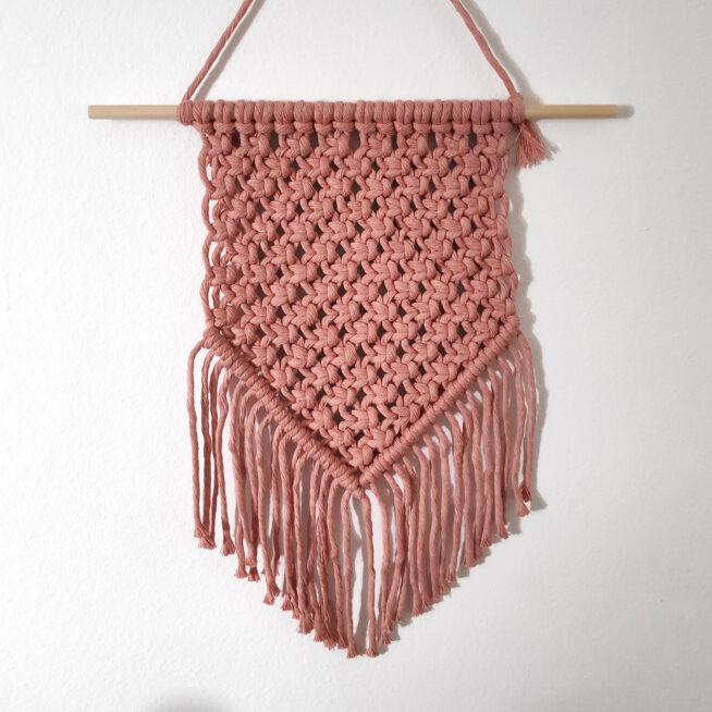 banderín macramé pico rosa